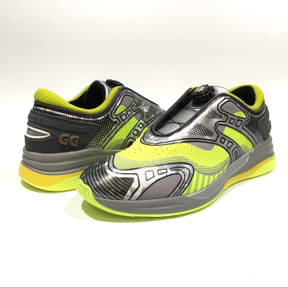 GUCCI Ultrapace R Sneakers -Yellow / Grey -Men’s US 9 -NEW